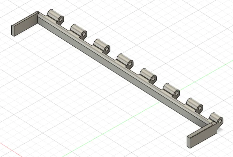 CADで設計した蝶番の画面